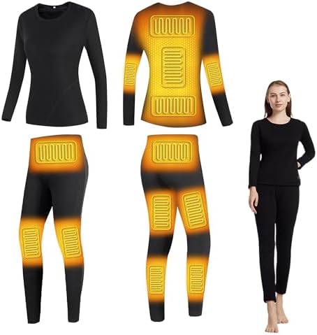 Womens 13-Zone Electric Heated Thermal Set for HuntingCampingSkiing
