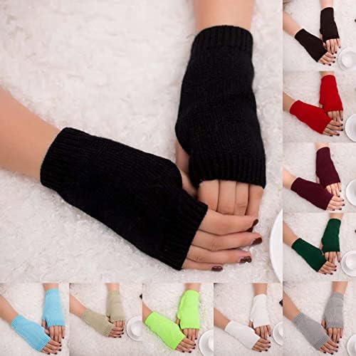 Warm Winter Gloves for Women - Stretchy Fingerless ArmWarmers