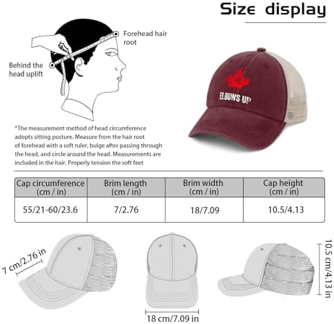 Elbows Up Canada Womens Funny Trucker Hat