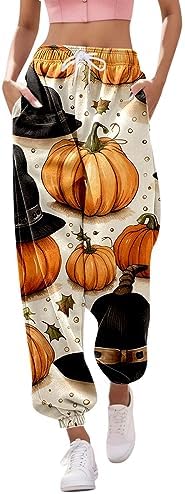 HD Quality womens high-waisted sherpa fleece sweatpants drawstring with print Halloween Christmas