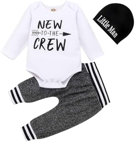 Infants Toddler Boys Newborn Romper 3-Piece Set