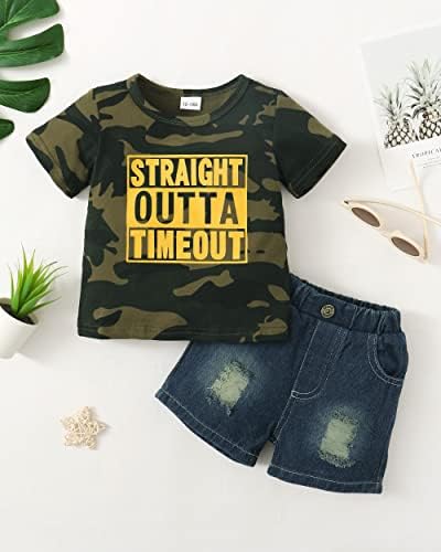 Baby Boy Summer Outfit Set - Cotton T-Shirts Elastic Shorts