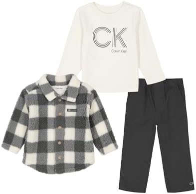 Calvin Klein 3-Piece Shacket Pant Set for Boys