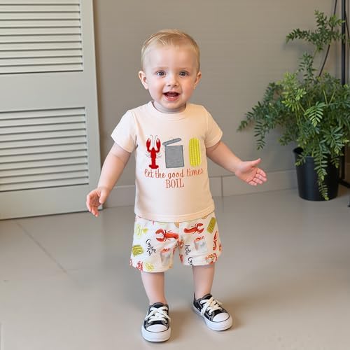 Madjtlqy Summer Toddler Boy Outfit Set Cute Casual Daily Wear