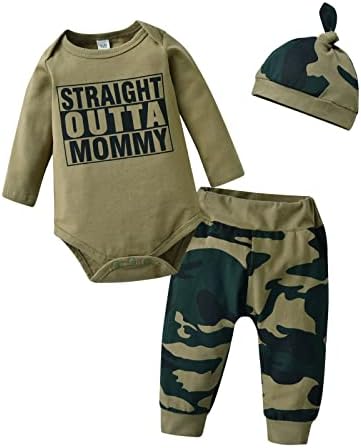 KuKitty Newborn Baby Romper Pants Hat Set