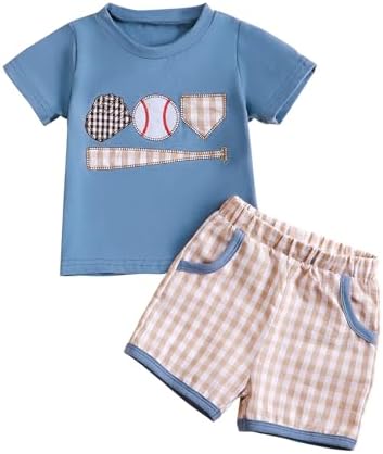 Baseball Set for Toddler Boys 2-Piece Summer Outfit