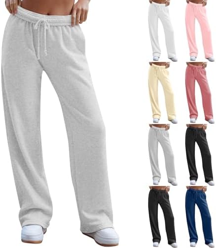Gumipy Women Sherpa-lined Wide Leg Drawstring Joggers