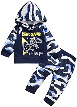 HINTINA Dinosaur Themed Baby Boys Clothing Set for Winter Spring