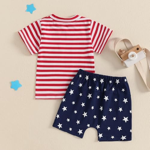 4th of July Toddler Boy Outfit Set Perfect Milestone Gift