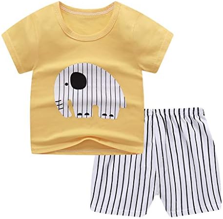 Cartoon Animal Printed Kids Summer Outfit