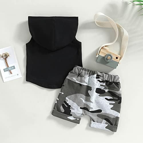 BemeyourBBs Toddler Boys Summer Outfit Set with Elastic Waist Shorts and Pocket
