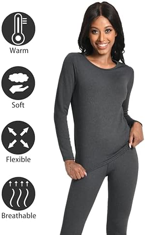 Warm and Comfortable Thermal Set for Women - Heavyweight Fleece Lined Basis