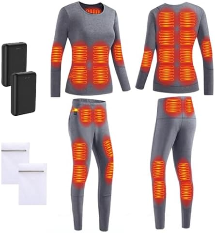 Womens Electric Thermal Underwear Set for Cold Weather