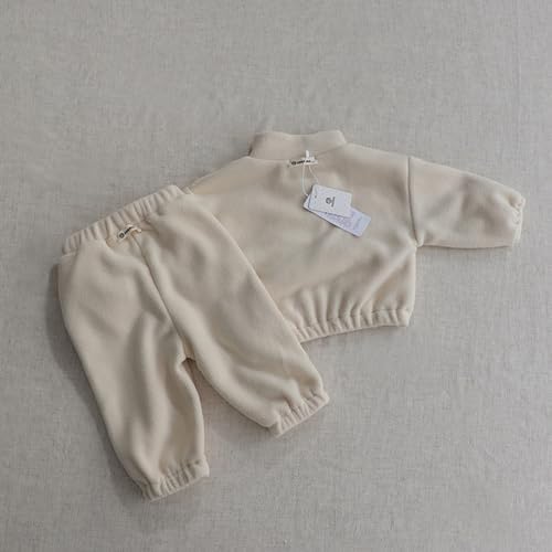 2PCS Coral Velvet Suit Toddler Newborn Kids Boys Girls