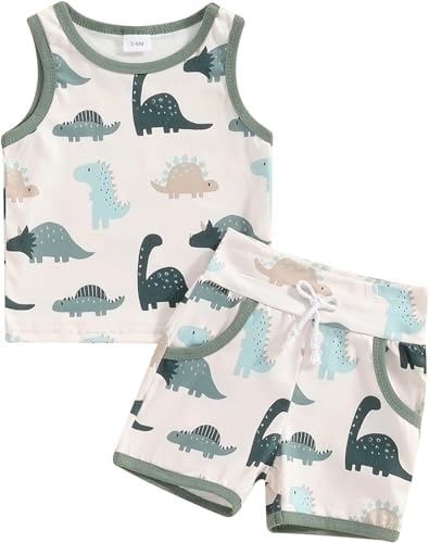 Dinosaur Print for Boys Summer Outfits