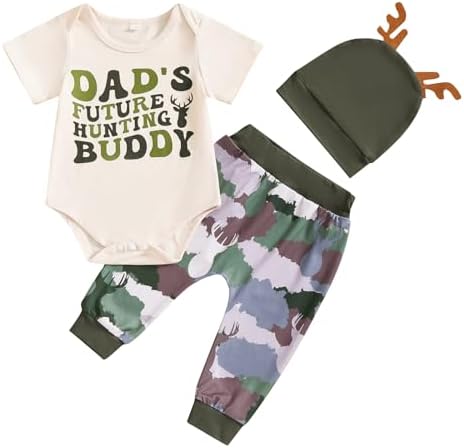 Newborn Boys Summer Outfit Set Fun Comfortable for Dads Buddy