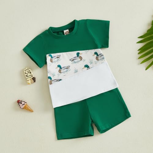 Infant Boys Summer Outfit Color Block Set