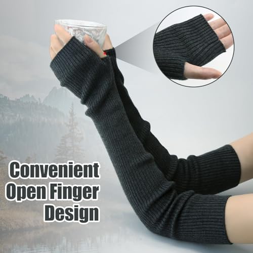 Warm Fingerless Arm Sleeves for Winter Keep Your Arms Naturally Stylized