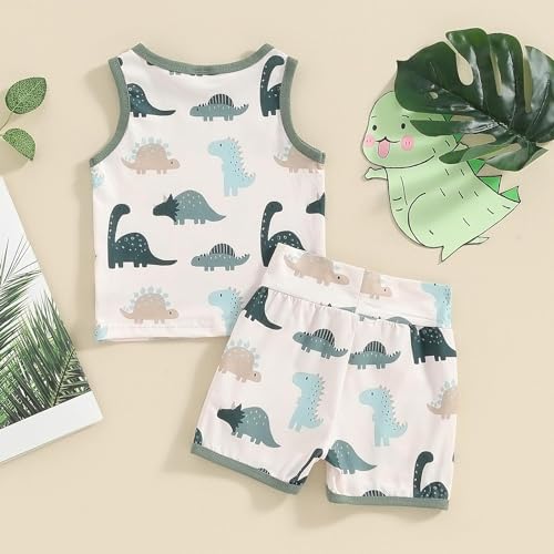 Dinosaur Print for Boys Summer Outfits