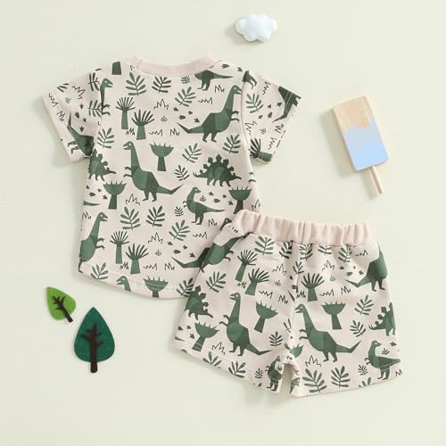 Dinosaur Child Toddler Boys Summer Clothes Set