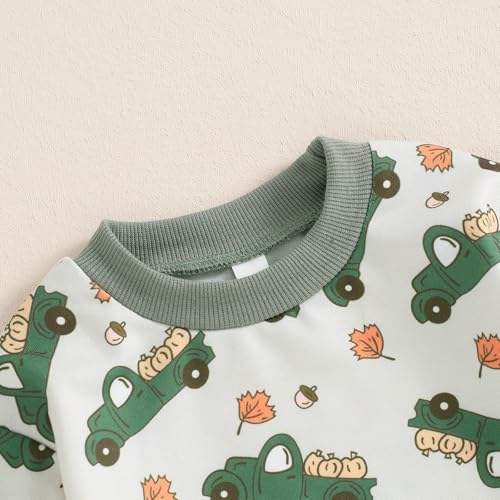 Halloween Toddler GirlsBoys Outfit - Cute Pumpkin and Floral Design Soft and Cozy