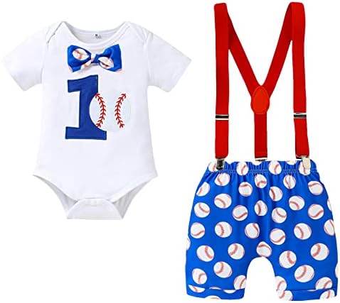 GRNSHTS Baby Boy Funny 1st Birthday Clothes - Bow Tie Romper Set