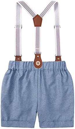 Summer Boys Checked Bowtie Suspender Set