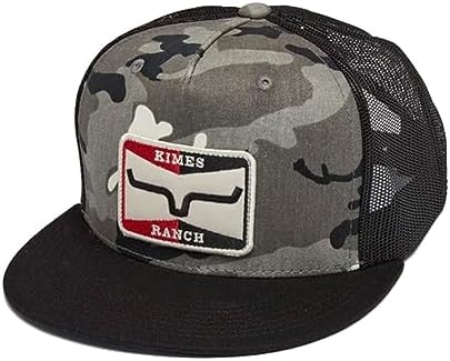Kimes Ranch Unisex Truckers Sparkydesigned Adjustable Snapback Hat - Camo Patch