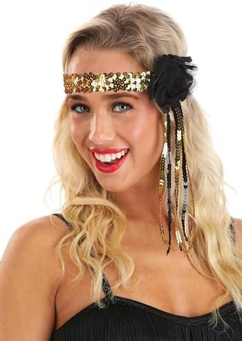 Fun Costumes Gold Flapper Headband