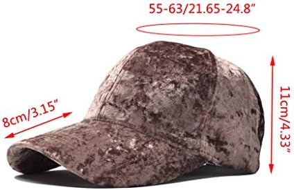 Beerty Faux Velvet Flannel Adjustable Baseball Cap for Men Women