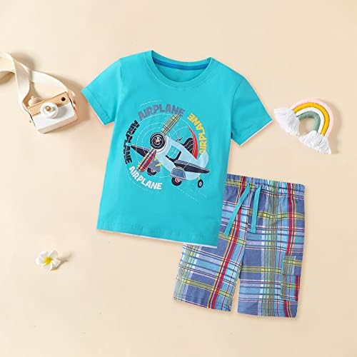 summer 4-month boys short cotton airplane pattern