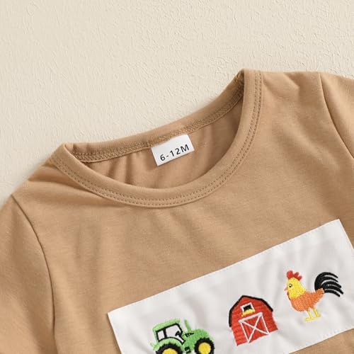 Perfect Summer Outfit for Toddlers Boys Embroidered Tees Shorts Set