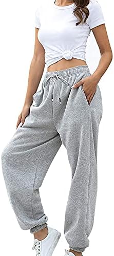 Winioder High-Waisted Cinch Bottom Sweatpants for Teen Girls