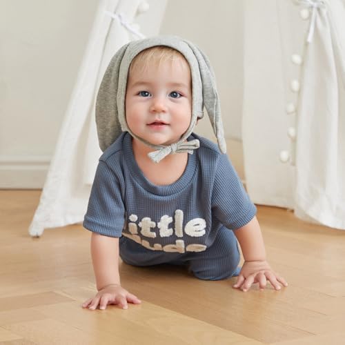 Little Dude Embroidered T-Shirt Shorts Set for Baby Boys