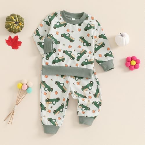 Halloween Toddler GirlsBoys Outfit - Cute Pumpkin and Floral Design Soft and Cozy