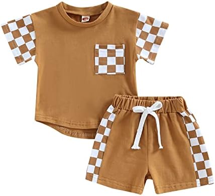 Murnouche 2Pcs Toddler Boy Summer Clothes Set