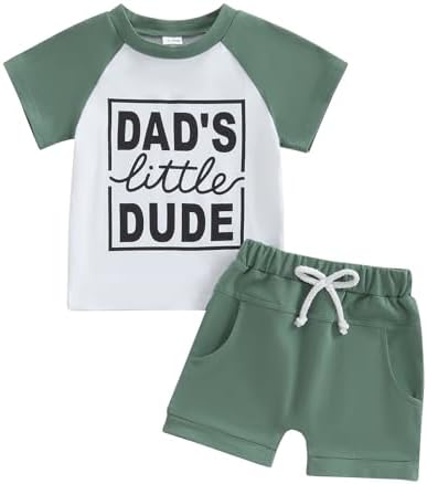 MoZiKQin Toddler boys summer t-shirt set