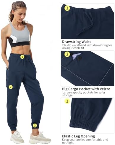 PULI Womens Cargo JoggerPants