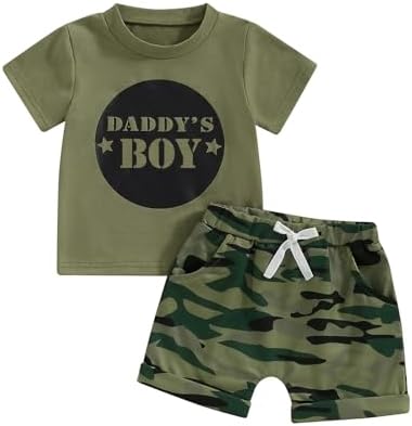 Pivanzore Baby Boy Summer Outfits Set T-Shirt Shorts