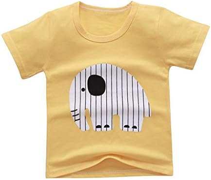 Cartoon Animal Printed Kids Summer Outfit