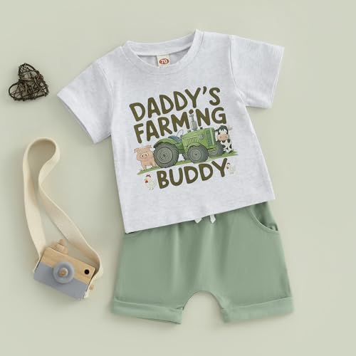 Pudcoco Farm Animal Toddler BoysGirls Summer Set 3T-5T