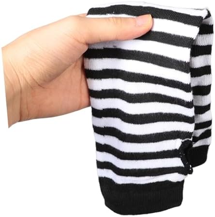 KESYOO Womens Knitted Arm Warmers - Stripe Design for Autumn Winter Closure
