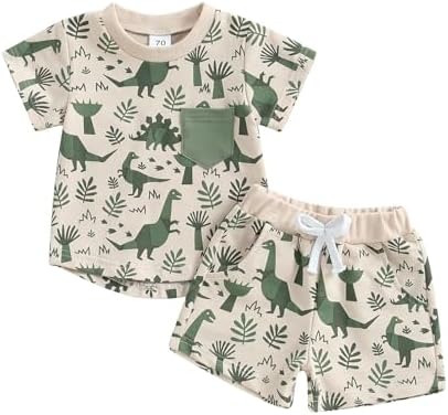 Dinosaur Child Toddler Boys Summer Clothes Set