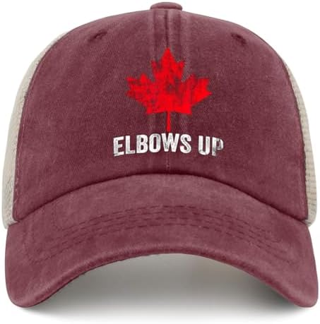 Elbows Up Canada Womens Funny Trucker Hat