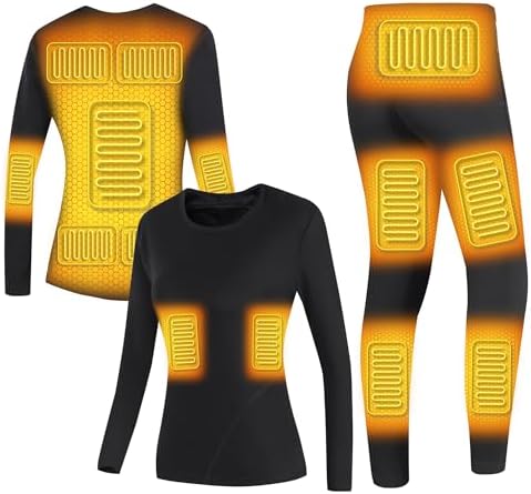 Keep You Warm All Year - Womens Heated Underwear Set with 16 Heating Zones