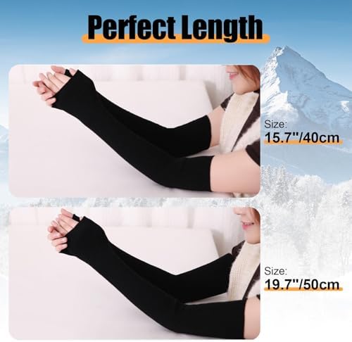 Warm Fingerless Arm Sleeves for Winter Keep Your Arms Naturally Stylized