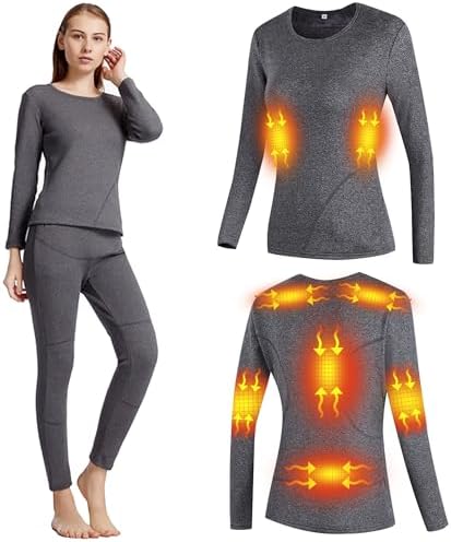WOMENS IN THERMAL UNDERWEAR SHIRT ELECTRIC HEATING 8 ZONES