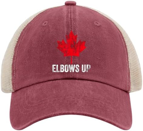 Elbows Up Canada Womens Funny Trucker Hat