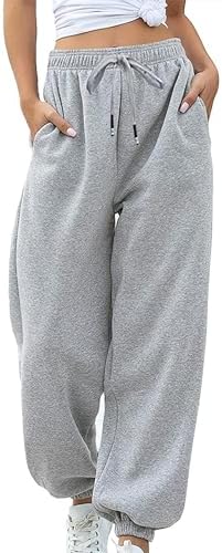 Winioder High-Waisted Cinch Bottom Sweatpants for Teen Girls