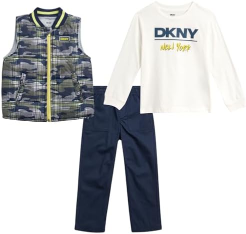Stylish Quilted Puffer Vest Matching Set for Boys